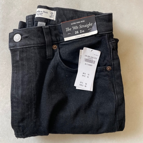 A&F Curve Love Ultra High Rise 90s Straight Jean - Picture 4 of 4